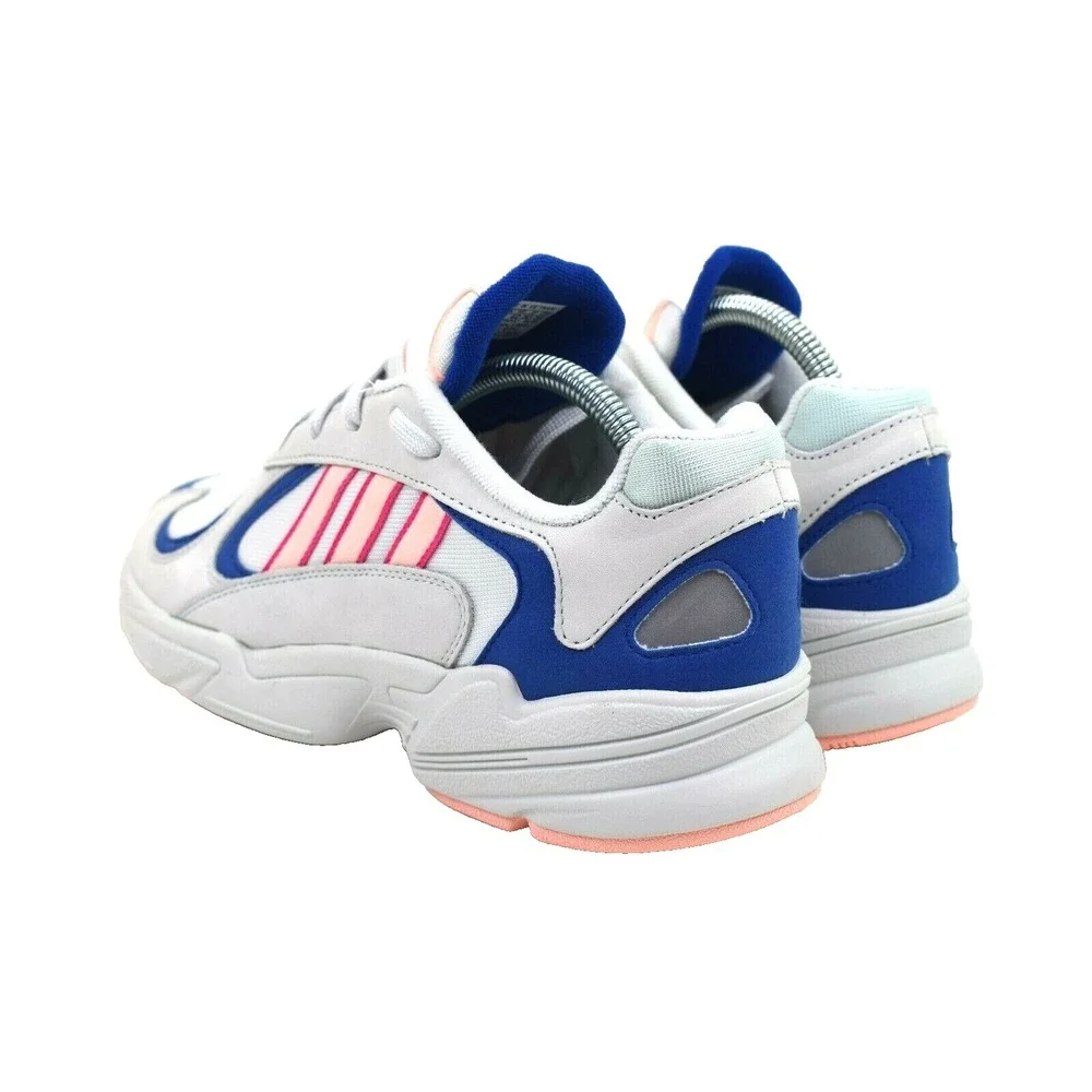 Adidas Yung-1 Men's Blue Light Coral Leather Athletic Sneaker Shoe Sz 8.5 BD7654